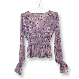 Purple crop blouse